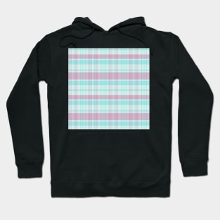 Pastel Aesthetic Calan 2 Hand Drawn Textured Plaid Pattern Hoodie